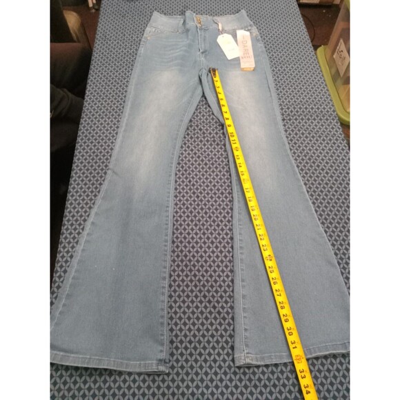 WAIST 31 INCHES SIZE 11 FLARE JEANS STRETCH DENIM PUSH UP 11-3 CTP1201 SZ11 - Picture 6 of 11